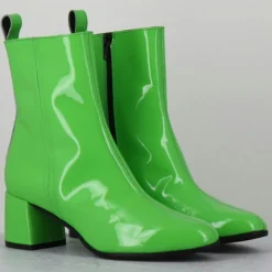 Bottines en Cuir samui vertes