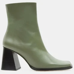 Bottines en Cuir South kaki - Talon 8.5 cm