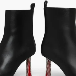 Bottines en Cuir Valence noires - Talon 8 cm