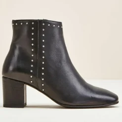 Bottines en Cuir Wiley noires - Talon 6 cm