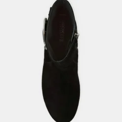 Bottines en Velours de Cuir Eleana noires