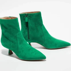 Bottines en Velours de Cuir Melena 50 vertes - Talon 5.5 cm