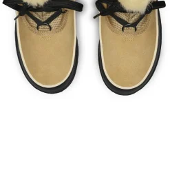 Bottines imperméables en Velours de Cuir doublure micropolaire Torino curry/noir