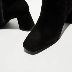 Bottines revers col noires - Talon 7 cm
