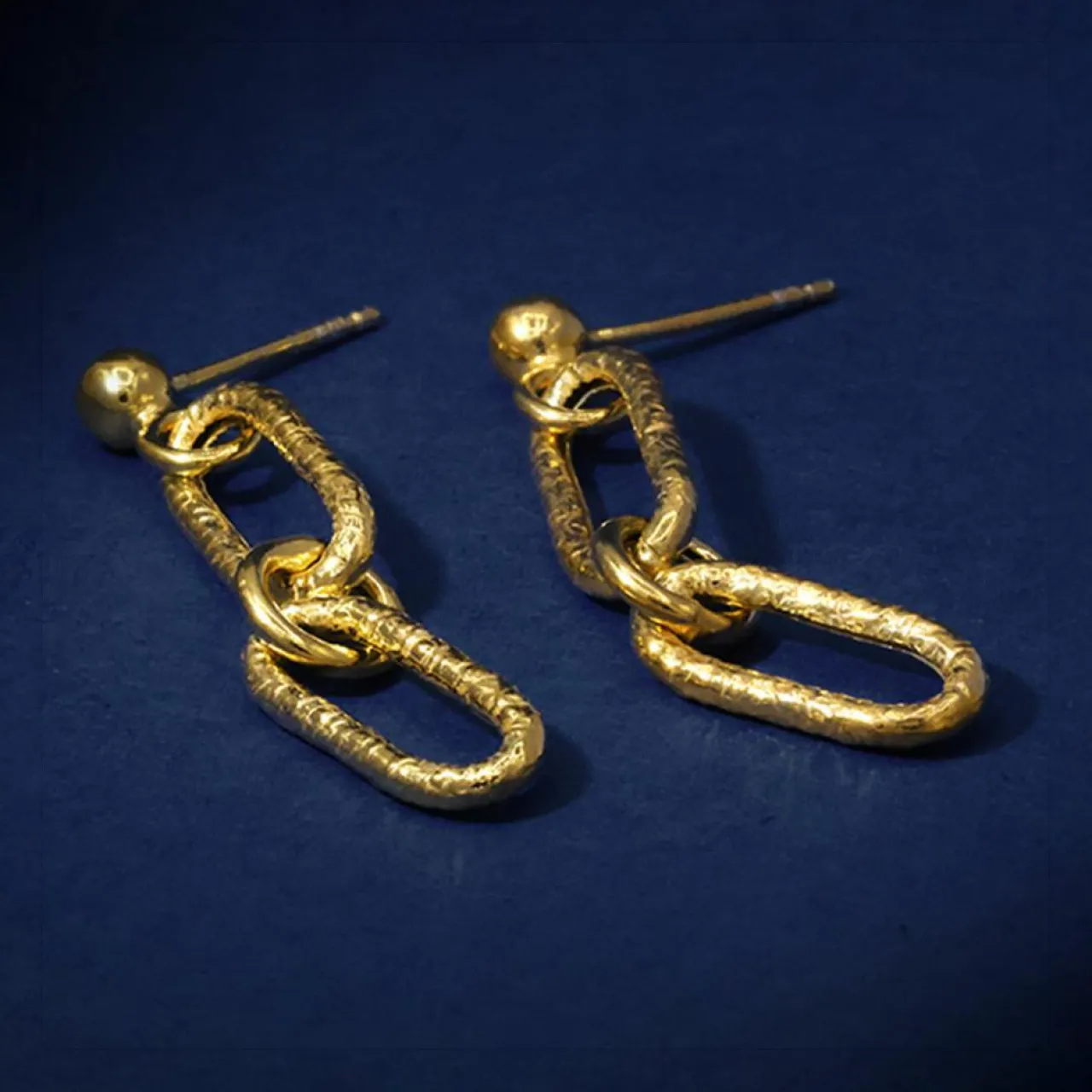 Boucles d'oreilles Aurora en Argent doré