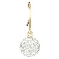 Boucles d'oreilles Bulles de Crystal or jaune