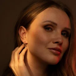 Boucles d'oreilles Créoles Twistées or blanc