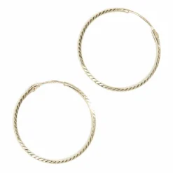 Boucles d'oreilles Créoles Twistées or jaune