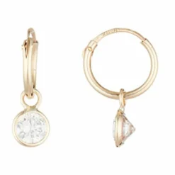 Boucles d'oreilles Créoles or jaune - 8 mm