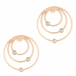 Boucles d'oreilles créoles Orbite MM doré rose