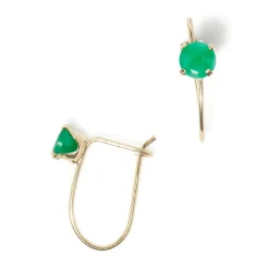 Boucles d'oreilles Envoutantes Emeraude 0.5ct or jaune