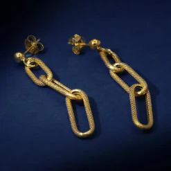 Boucles d'oreilles Lorenzo en Argent doré