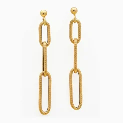 Boucles d'oreilles Lorenzo en Argent doré