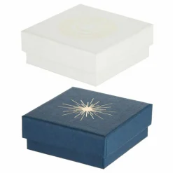 Boucles d'oreilles Nuit Etoilée bleue Saphirs 0.29 ct or blanc