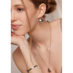 Boucles d'oreilles Orisca argentées