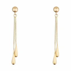 Boucles d'oreilles Pluie Dorée or jaune