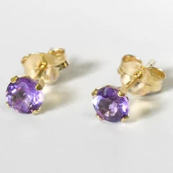 Boucles d'oreilles Ravissement Améthystes 0.40 ct or jaune