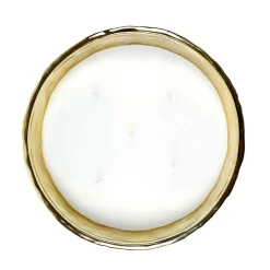 Bougie Parfumée Martelée dorée - 5 méches - 21x9.5x21 cm