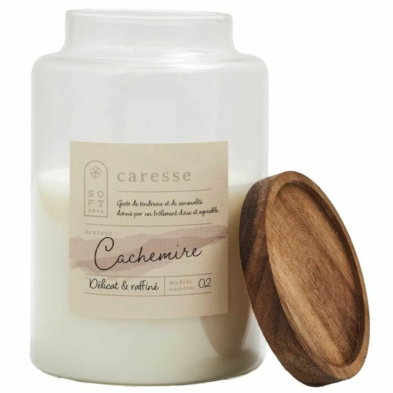 Bougie Parfumee Pot Top Acacia blanc - 11x16.5x11 cm