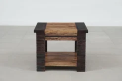 Bout de canapé Bois Massif Acacia Moon Marron - 50x50x40 cm