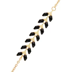 Bracelet Cerise Epoxy en laiton doré