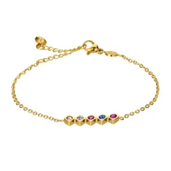 Bracelet Gemstone Glam doré