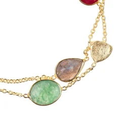 Bracelet Théa Labradorite & Aventurine en laiton doré