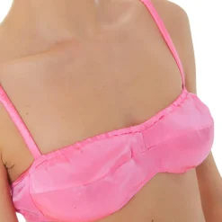 Brassière souple 100% Soie rose vif