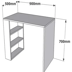 Bureau Cool blanc - 90x70x50 cm