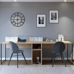 Bureau ikili calisma chêne - 240x74x60 cm