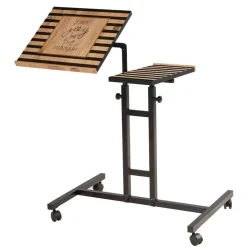 Bureau mobile à roulettes Glen 768 noir - 67x87x45.5 cm