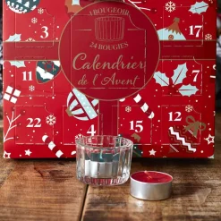 Calendrier de l'avent Photophores & Bougies Parfumées rouge - 21.7x37x4.2 cm