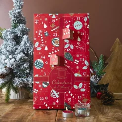 Calendrier de l'avent Photophores & Bougies Parfumées rouge - 21.7x37x4.2 cm