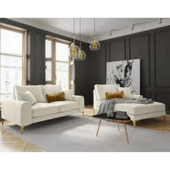 Canapé 2 places Madara beige clair - 172x102x90 cm