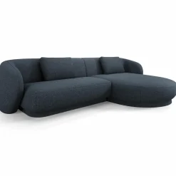 Canapé angle droit Linden Chenille 4 Places bleu - 289x177x72 cm