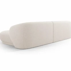 Canapé angle droit Linden Chenille 4 Places beige - 289x177x72 cm