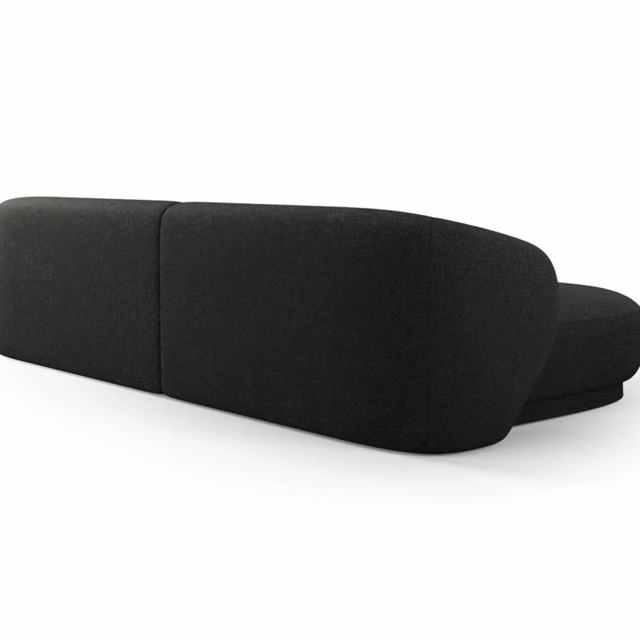 Canapé angle gauche Linden Chenille 4 Places noir - 289x177x72 cm