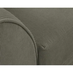 Canapé d'angle Droit Quince Velours côtelé 4 Places gris clair - 221x171x80 cm