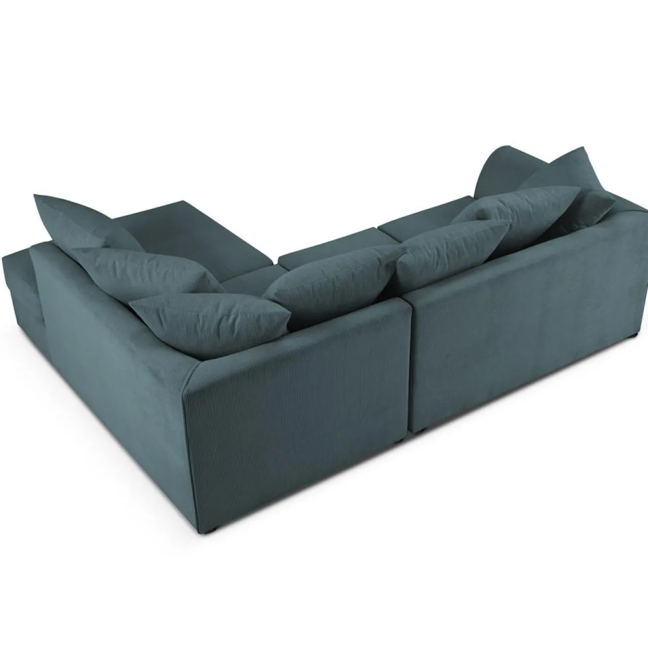 Canapé d'angle droit Quince 4 Places bleu - 221x171x80 cm