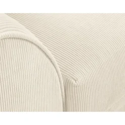 Canapé d'angle Droit Quince Velours côtelé 4 Places beige clair - 221x171x80 cm