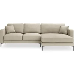 Canapé d'angle Droit Venus 4 Places beige - 248x160x90 cm