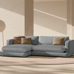 Canapé d'angle Gauche Daphne 4 Places Gris Foncé - 270x170x86 cm