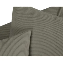 Canapé d'angle Gauche Quince Velours côtelé 4 Places gris clair - 221x171x80 cm