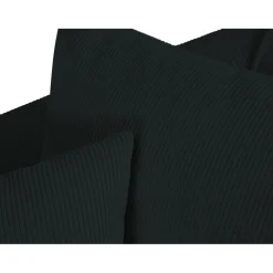 Canapé d'angle Gauche Quince Velours côtelé 4 Places noir - 221x171x80 cm