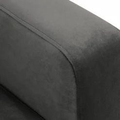 Canapé d'angle Symétrique En Velours Venus 5 Places gris - 250x238x90 cm