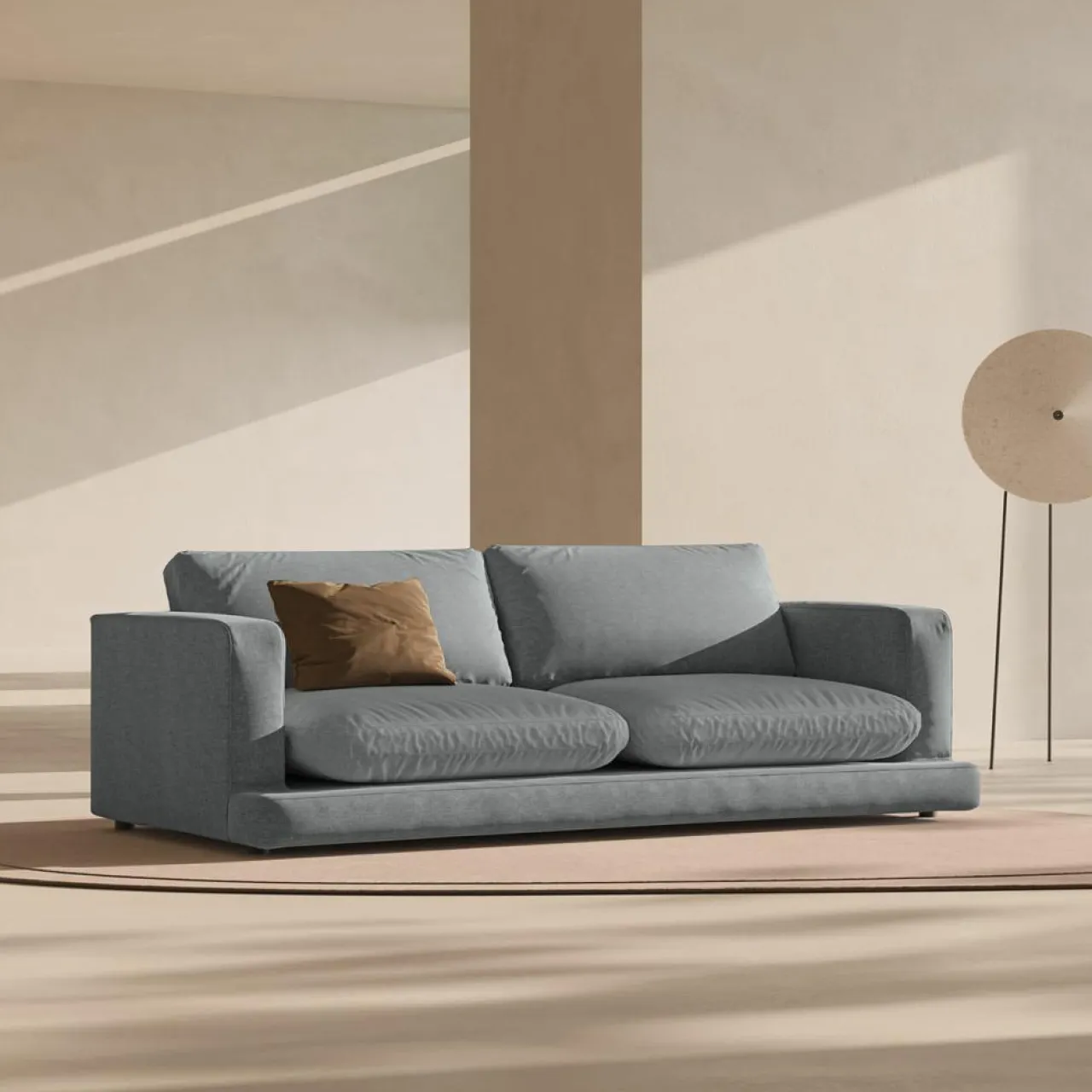 Canapé Daphne 4 Places Gris Foncé - 240x105x86 cm