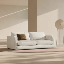 Canapé Daphne 3 Places Ivoire - 210x105x86 cm