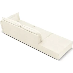 Canapé droit Vanda 4 Places beige clair - 286x100x85 cm