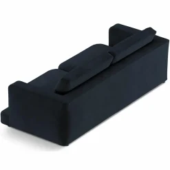 Canapé en Velours Daphne 3 Places Bleu Foncé - 210x105x86 cm