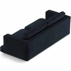 Canapé en Velours Daphne 4 Places Bleu Foncé - 240x105x86 cm